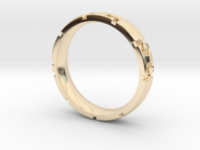 Puzzle connections Ring  in 14k Gold Plated Brass: 9.75 / 60.875