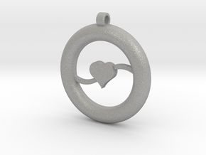 Ring Pendant - Heart in Aluminum