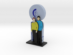 Enterprise: Kirk and Spock = DESKAPADES = in Full Color Sandstone: Medium