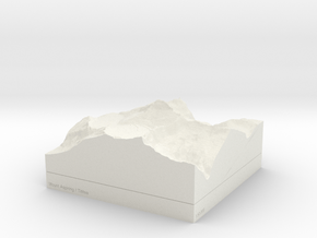 Mt. Aspiring / Tititea - 15cm / 1:50k in White Natural Versatile Plastic