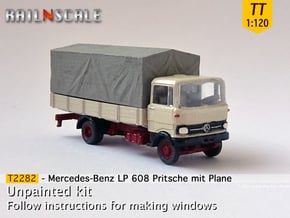 Mercedes-Benz LP 608 Pritsche mit Plane (TT 1:120) in Smooth Fine Detail Plastic