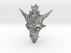 Dragon Head Pendant Top 01 in Natural Silver