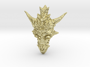 Dragon Head Pendant Top 01 in 18k Gold Plated Brass