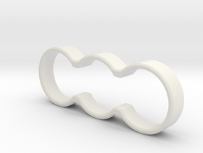 Minimal Double Spinner (Standard Bearing) in White Natural Versatile Plastic