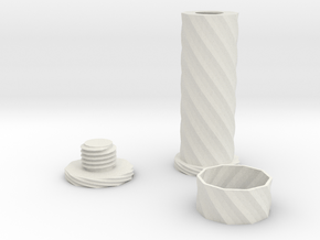 Fidget Twister  in White Natural Versatile Plastic