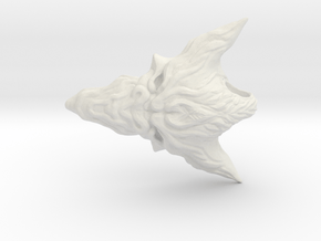 Dragon Head Pendant Top 02 in White Natural Versatile Plastic