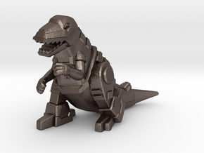 Grimlock Mini/Decoy in Polished Bronzed Silver Steel: Medium