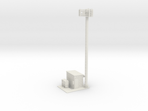 Cell Tower Site 1-87 HO Scale in White Natural Versatile Plastic