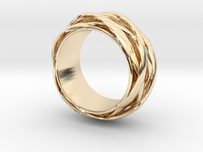 Knots Band Ring in 14k Gold Plated Brass: 6.5 / 52.75