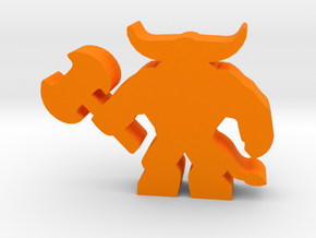 Game Piece, Minotaur in Orange Processed Versatile Plastic
