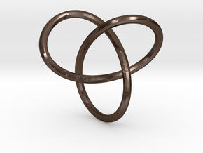 trefoil knot in Polished Bronze Steel