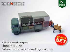 BONUS SET Möbeltransport (N 1:160) in Smooth Fine Detail Plastic