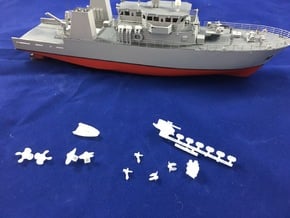 HMCS Kingston, Details 2 of 2 (1:200, RC) in Tan Fine Detail Plastic