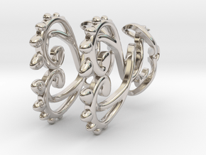 Curling Thorns Earrings in Platinum