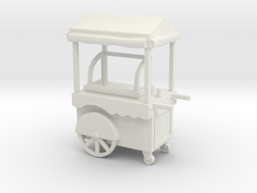 Food Cart 01. O scale (1:43) in White Natural Versatile Plastic