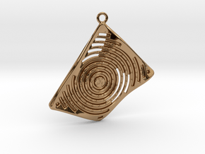 3D Printed Contemporary Pendant 03 - OMD3d.com in Polished Brass