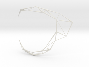 Necklace Triangles in White Natural Versatile Plastic