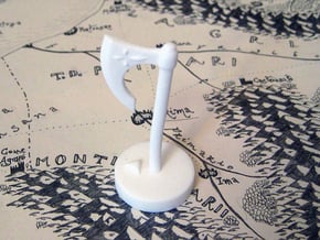 Role Playing Counter: Axe in White Processed Versatile Plastic
