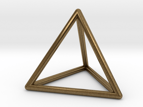 Tetrahedron Pendant in Natural Bronze