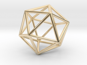 Icosahedron Pendant in 14K Yellow Gold