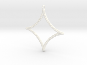 Astroid Pendant in White Processed Versatile Plastic