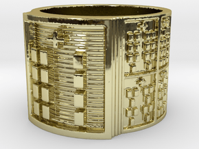 OGBEYEKUN Ring Size 14 in 18k Gold Plated Brass