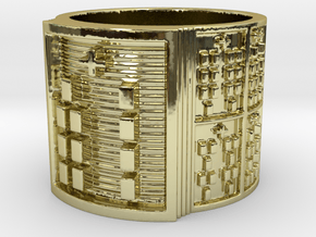 OGBEBARA Ring Size 11-13 in 18k Gold Plated Brass: 11.5 / 65.25