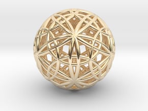 IcosaDodecasphere 1.7" in 14K Yellow Gold