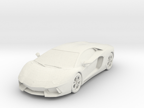 Printle Lambo Aventador in White Natural Versatile Plastic