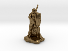 Human Ranger with Sword and Shield in Natural Bronze