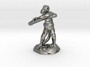Kobold Archer With Shortbow Shooting High in Polished Silver