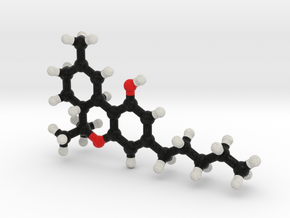 THC Molecule Model, Symmetrical. 3 Sizes. in Full Color Sandstone: 1:10