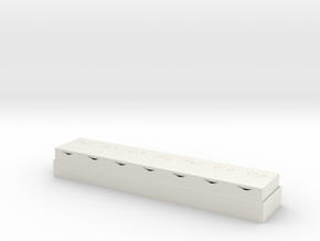 Braille Pill Box in White Natural Versatile Plastic