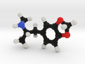 XTC / MDMA / Ecstasy Molecule Model, 3 Sizes in Full Color Sandstone: 1:10