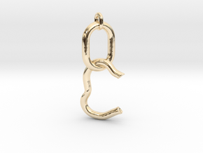 Broken Chain Pendent in 14k Gold Plated Brass
