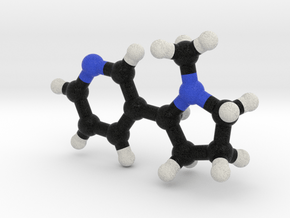 Nicotine Molecule Model. 3 Sizes. in Full Color Sandstone: 1:10