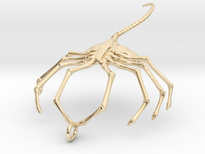 FaceHugger Pendant in 14K Yellow Gold