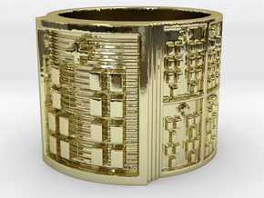 OYEKUNNIROSO Ring Size 11-13 in 18k Gold Plated Brass: 12 / 66.5