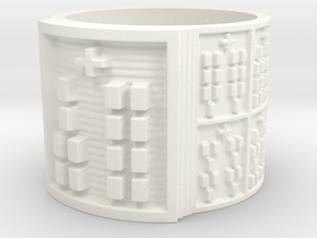OYEKUNNIROSO Ring Size 13.5 in White Processed Versatile Plastic