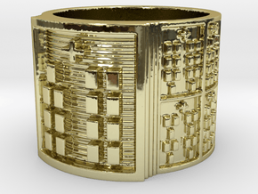 OYEKUNBARA Ring Size 13.5 in 18k Gold Plated Brass