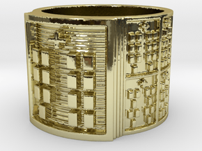 OYEKUNFOLOKANA Ring Size 13.5 in 18k Gold Plated Brass