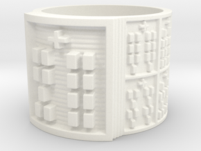 OYEKUNBATRUPON Ring Size 13.5 in White Processed Versatile Plastic