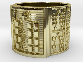 OYEKUNBIRETE Ring Size 13.5 in 18k Gold Plated Brass