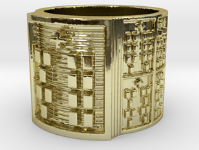 OYEKUNBEDURA Ring Size 11-13 in 18k Gold Plated Brass: 12 / 66.5