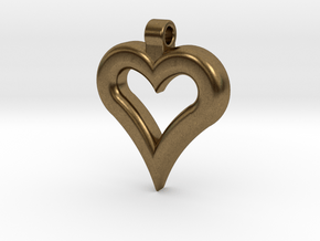 Heart Pendant in Natural Bronze