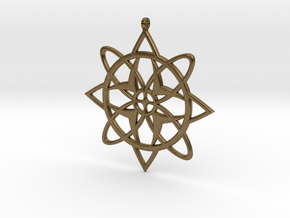 Snowflake Pendant in Natural Bronze