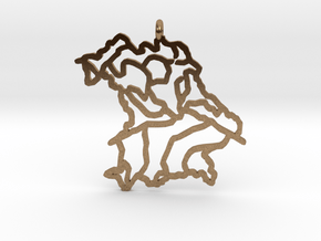 Bavaria Pendant in Natural Brass
