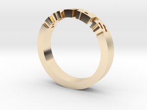 Survivor Ring in Polished Silver, 14k Gold Plated  in 14k Gold Plated Brass: 5 / 49