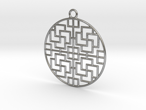 Pendant Chinese Motif 2 in Natural Silver