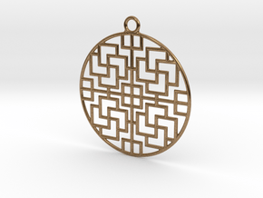 Pendant Chinese Motif 2 in Natural Brass